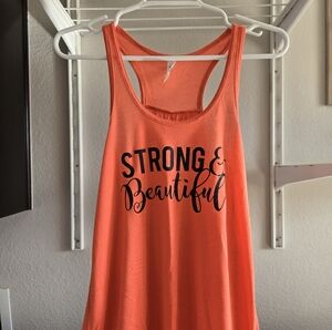 Women's Orange Tank Top - Strong & Beautiful